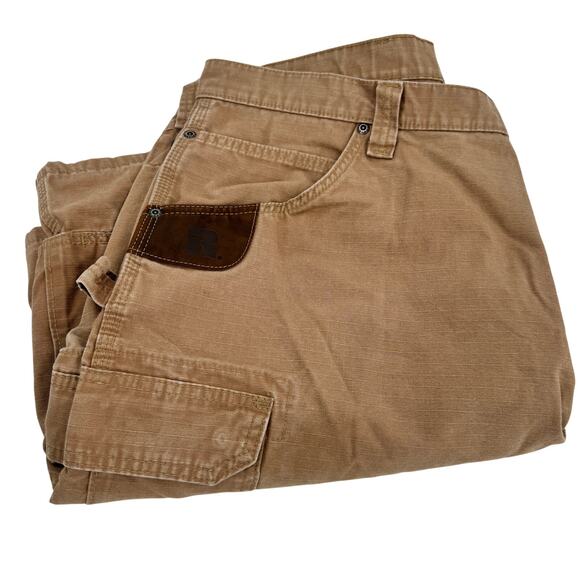 Wrangler Riggs Shorts Mens 42 (42x10 ACTUAL) Tan Ranger Ripstop Utility Cargo - Picture 1 of 8